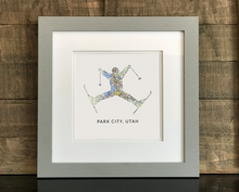 Yard Sale Ski Map Print, Park City Utah Map, Custom Map Art, Travel Gift, Birthday Gift Art, Personalized Wedding Print, Gift for Couple